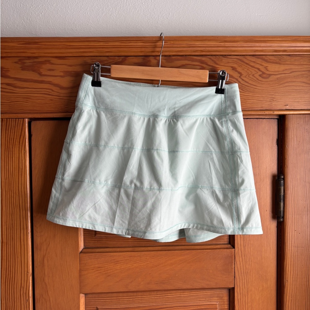 Lululemon Pace Rival Mid-Rise Skirt 15" Length Tall in Delicate Mint Size 6 - Picture 2 of 5
